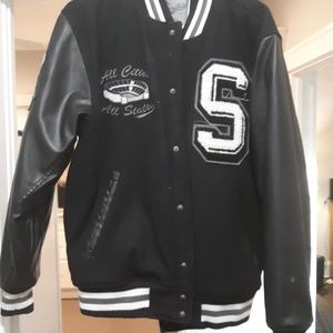 College jacket suede